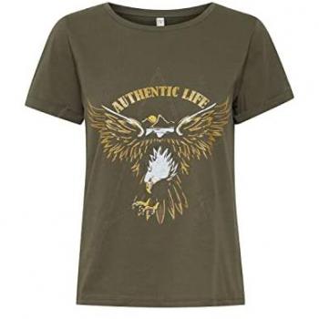 Pulz Jeans Damen Rundhals-T-Shirt