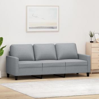 VidaXL 3-Seater Fabric Sofa Light Grey 180 cm