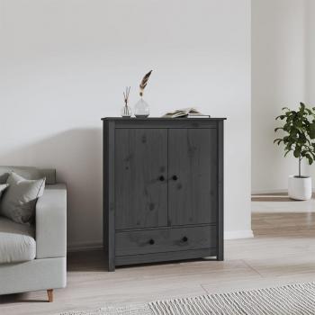 Buffet salle de séjour vidaXL, armoire latérale 2 tiroirs, bois pin massif gris
