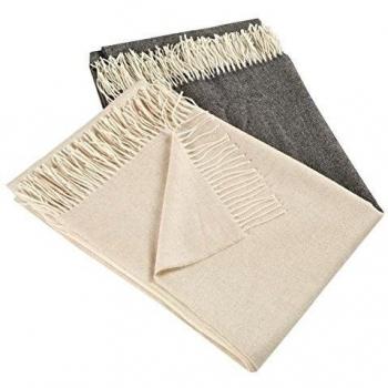 Curt Bauer Lounge Wohnplaid 2509 – Kaschmirsorte 1785 Schatten – 130/180 Größenformat