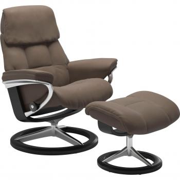 Stressless® Relaxsessel Ruby, Braun & Schwarz, Set