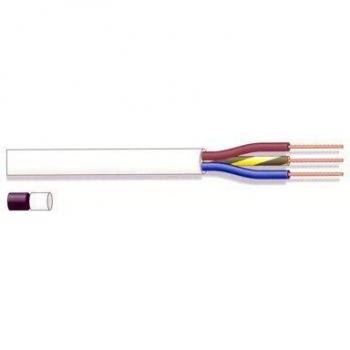 Bobine de tuyau électrique blanc 2 x 1 mm 100 m 500 V