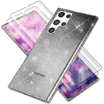 Cover Smartphone Nalia Silicone Transparente – S23 Ultra – Protezione Doppia Schermo – Color Nero