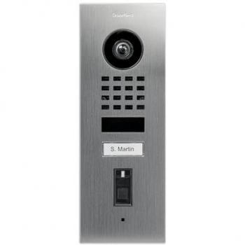 DoorBird D1101FV Fingerprint 50 Unterputz IP Video Türstation | Video-Türsprechanlage mit 1 Ruftaste, Fingerabdruckleser, WLAN, Bluetooth, HD-Video, Bewegungssensor, in Edelstahl V4A