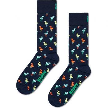 Calcetines de tripulación azul marino con flamencos