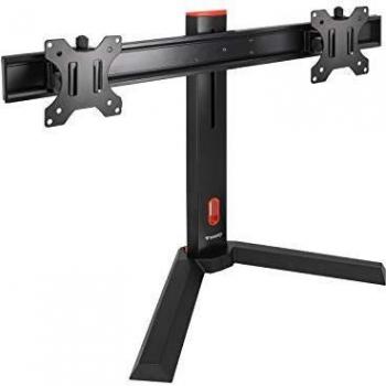 TOOQ DB1402TN-B Support de Table Gaming pour 2 Pantalons de 17 à 27 Noir
