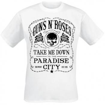 Camiseta Calavera 3XL – Paradise City Blanco, Hombre, GNR