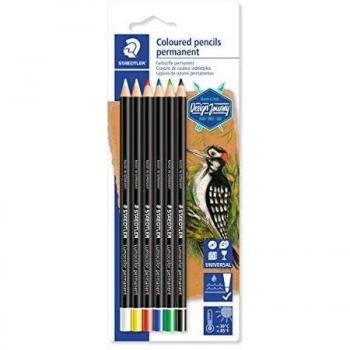 STAEDTLER Trockenmarker Lumocolor permanent glasochrom, 6er