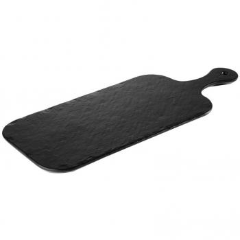 APS Tablett Slate Rock Rechteck – 53 × 20 × 1,5 cm – Schwarz