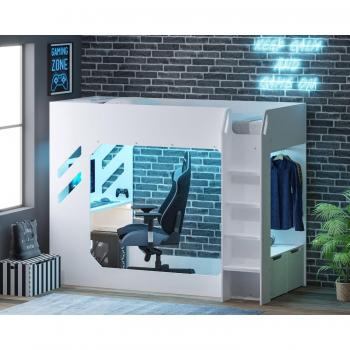 Recoil Shuttle LED Gaming High Sleeper Bed