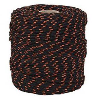 Linea Hippy Colorata Nero‑Arancio 3mm – 100m