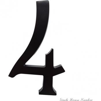 125mm Floating House Number Big Modern Door Alphabet Home Outdoor 5 in.Black Numbers Address Plaque Sign #3