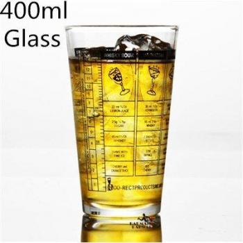 Copa Mezcladora de Vidrio 400 ml con Línea de Medición