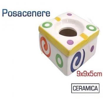 Cenicero Estilo Moderno Cerámica 9x9x5cm