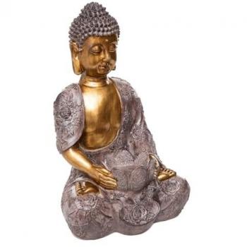 Bouddha en résine photophore H37cm Atmosphera