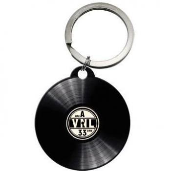 Schlüsselanhänger Nostalgic-Art Vinyl Ø 4 cm mit Gravur