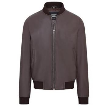 Zachte leer MA‑1 Varsity bomberjack (heren)