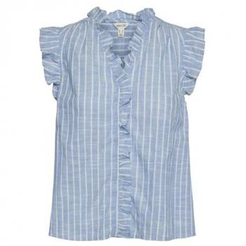 Camicia Vero Moda Kaori a Maniche Corte L Strisce Cloud Dancer