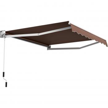 Tenda a Bracci Estensibili Marrone 295x250 cm – Impermeabile e Resistente al Sole