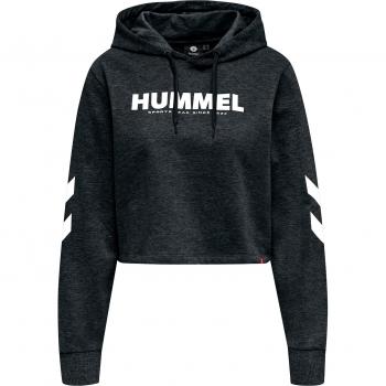 Hummel Sudadera Cropped con capucha negra