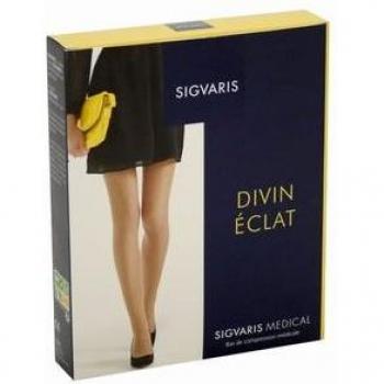 Chaussettes Effet Nude Sigvaris 2 Divin Éclat Noir Taille XS 1 Paire