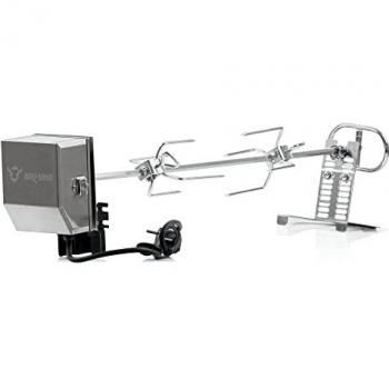 Set BBQ-Toro di spiedini in acciaio inox 79 cm con motore e pinze per carne