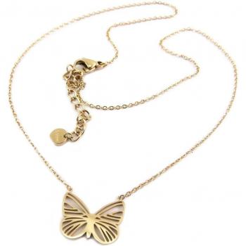 Collier Papillon en Acier