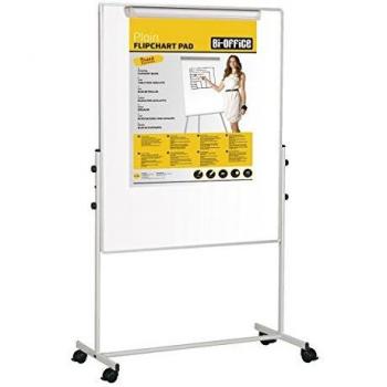 Bi-Office White Portable Duo Board and Flipchart Easel