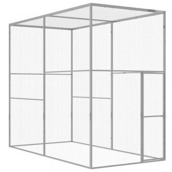 Jaula grande para gatos de 3x1.5x2.5m en acero galvanizado