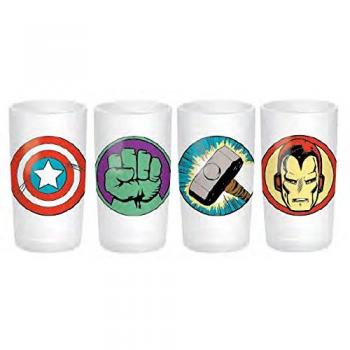 Marvel Comic‑Glasset – Avengers‑Edition (4 Stück)