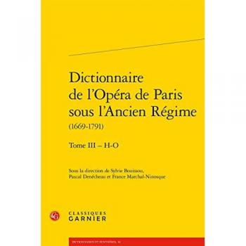 Dictionnaire de l'Opéra de Paris sous l'Ancien Régime