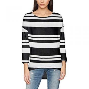 Only onlELCOS 4/5 Top JRS Noos Pull, Multicolore (Rayures Minces et Épaisses), 42 Femme