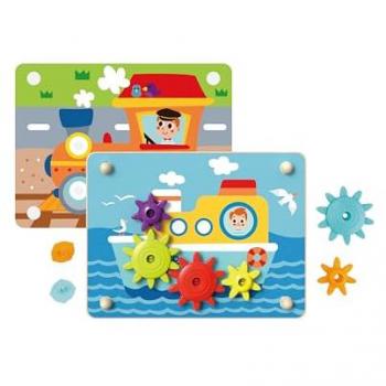 Tooky Toy Steckspiel TK352, 19-teilig, Holzspielzeug