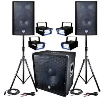 BM Sonic 2400W 46 Sub con 4 Mini LED Strobes