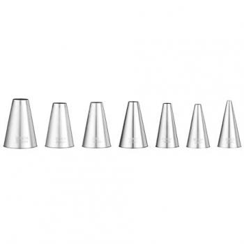 Set di punte per coni decorativi in acciaio, dimensioni 4‑16 mm – 7 pezzi (Hendi)