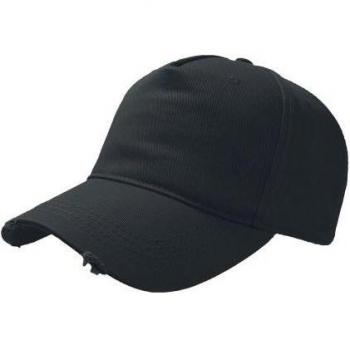 Atlantis Cargo Weathered Visor 5 Panel Cap (Pack of 2) One Size black