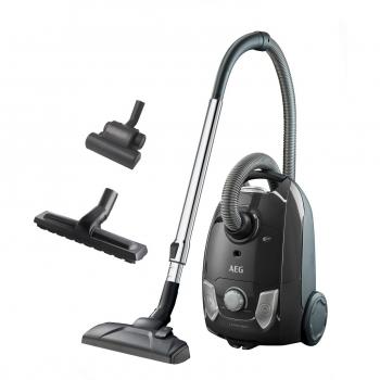 AEG VX4-1-GM-T Aspirateur traineau avec sac 750W filtre E12 accessoires variés gris métallisé