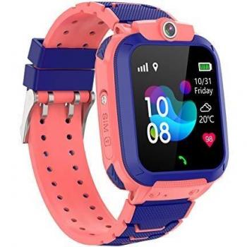 Montre GPS Enfant Étanche Appel Vocal SOS Réveil Chat Vocal Anti-Perte Fonctions, Montre Connectée pour 3-12 Ans Filles