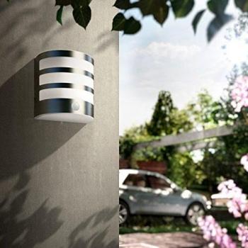 Philips myGarden Calgary LED Wandleuchte, Edelstahl, Bewegungsmelder 173154716