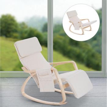 HOMCOM Modern Rocking Lounge Chair Recliner