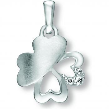 925 Silber Halskette mit Glücks-Kleeblatt