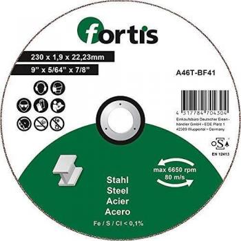 Trennscheibe für Stahl 230 x 1,9mm FORTIS