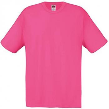 T-shirt Uomo Fruit Of The Loom Manica Corta Fucsia