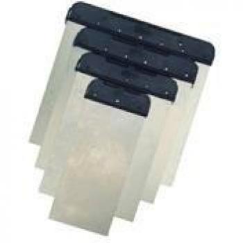 Conjunto de 4 Espátulas Carrocero Inox con Rulo Pluma M125654