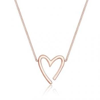 Elli Kette Panzerkette Herz Offen Liebe 925 Silber