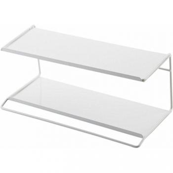2 Layer Wall Shelf with Towel Bar for Kitchen and Bathroom