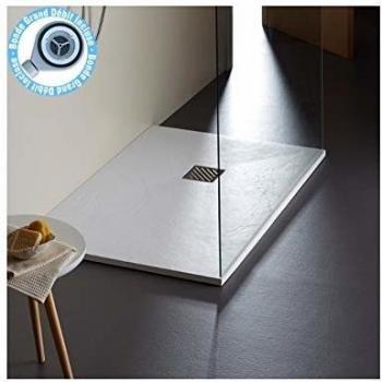 Receveur Extra Plat 80X140 Blanc Nervuré