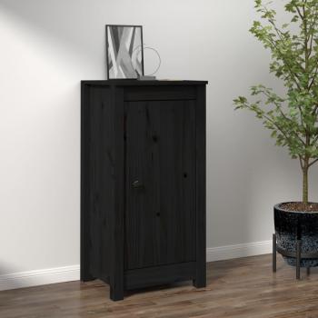39x35x80 cm Black Sideboard Solid Wood Pine