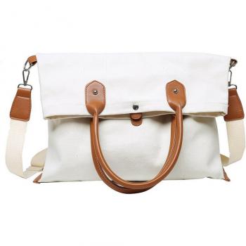 HISUELY Foldable Canvas Shoulder Bag for Women