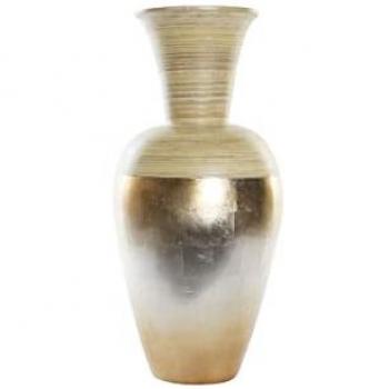 Jarrón Decorativo DKD Home Decor Nácar Bambú Tropical (25 x 25 x 53 cm)